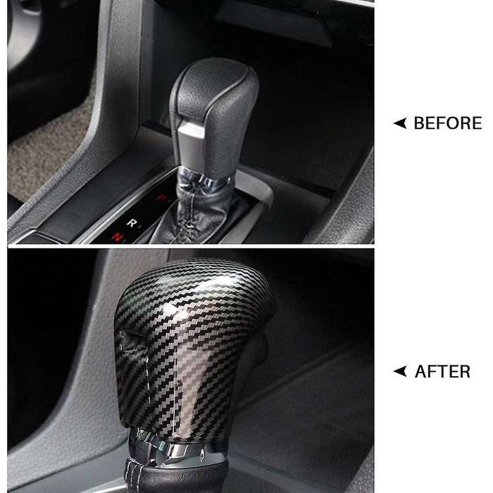 for 10th 2016-2020 Car Carbon Fiber Gear Shift Knob Cover Lever Trim Shift Head Sticker Accessories