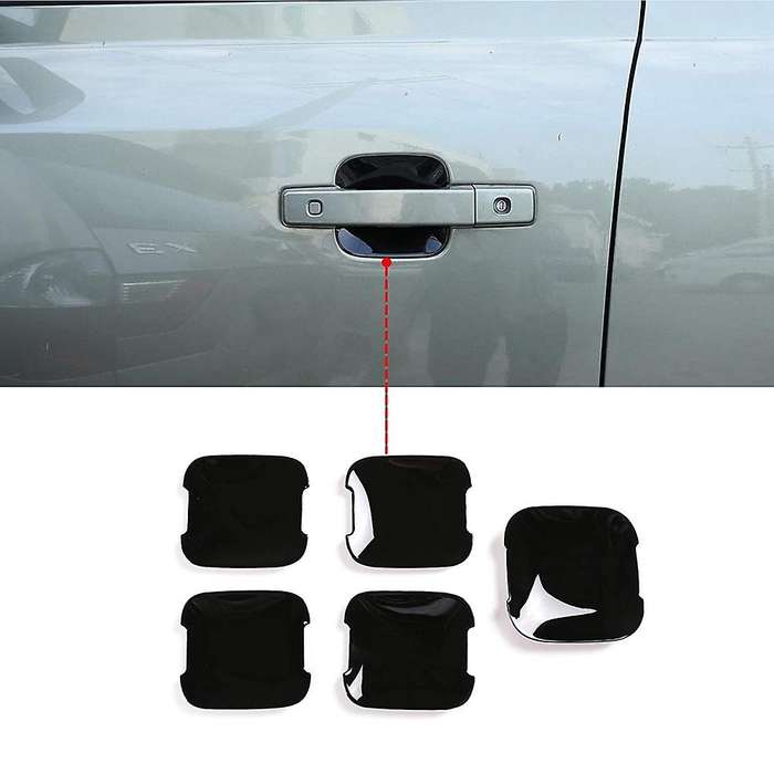for 110 2020-2022 Car Grab Door Handle Bowl Cover Trim Decoration Stickers Accessories, Black