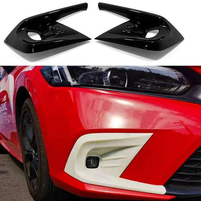 for 11Th 2022 Car Front Fog Light Lamp Cover Front Bumper Fog Light Trim Frame Decal Exterior Access