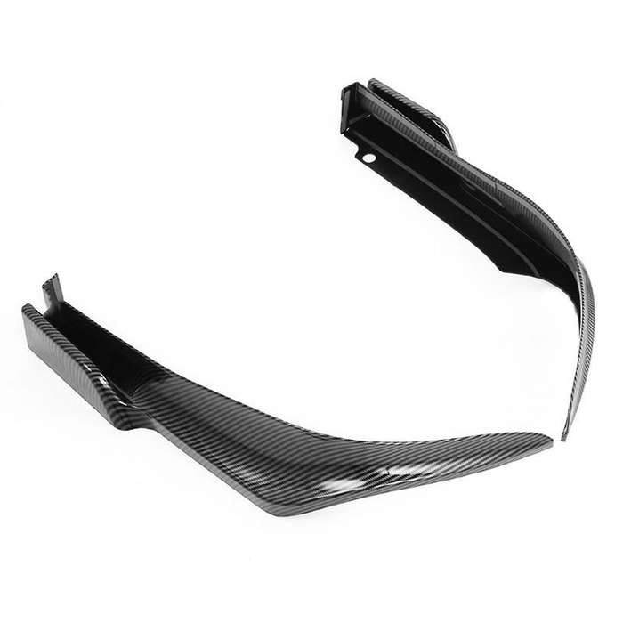 for 11Th 2022 Carbon Fiber Look Car Rear Bumper Lip Diffuser Splitter Canard Spoiler Protector Cover