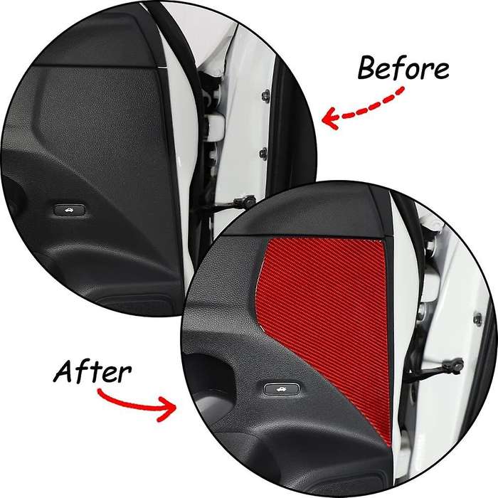 for 11Th 2022 Carbon Fiber Car Front Inner Door Panel Sticker Door Armrest Cover Trim Decal Accessor