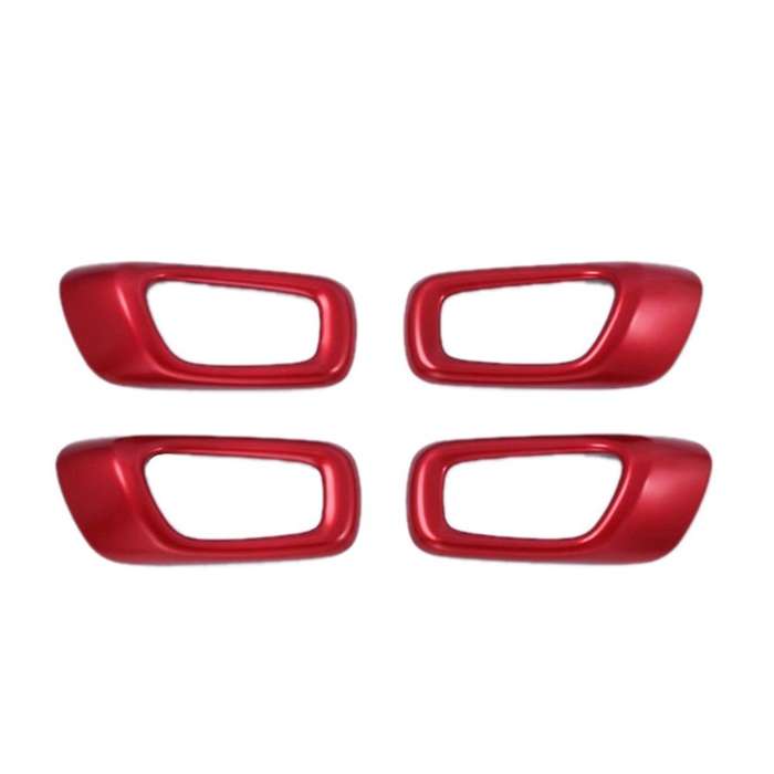 for 11Th 2022 Car Inner Door Handle Bowl Cover Decoration Frame Trim Sticker Accessories, Red