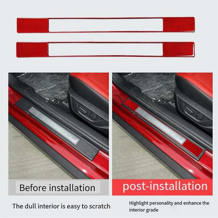 for 15 Door Sill Kick Scuff Plate Protector Trim Auto Parts Threshold Guard Pedal Styling Sticker Re