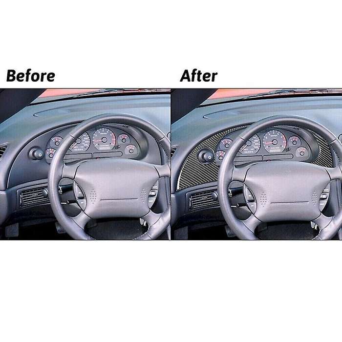 for 2001-2004 Lhd Soft Carbon Fiber Car Speedometer Surround Cover Trim Instrument Panel Sticker