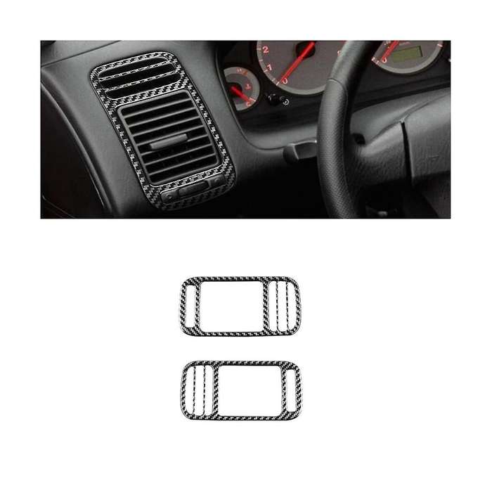 for 2003 2004 2005 Soft Carbon Fiber Central Control Side Outlet Cover Trim Sticker Accessories