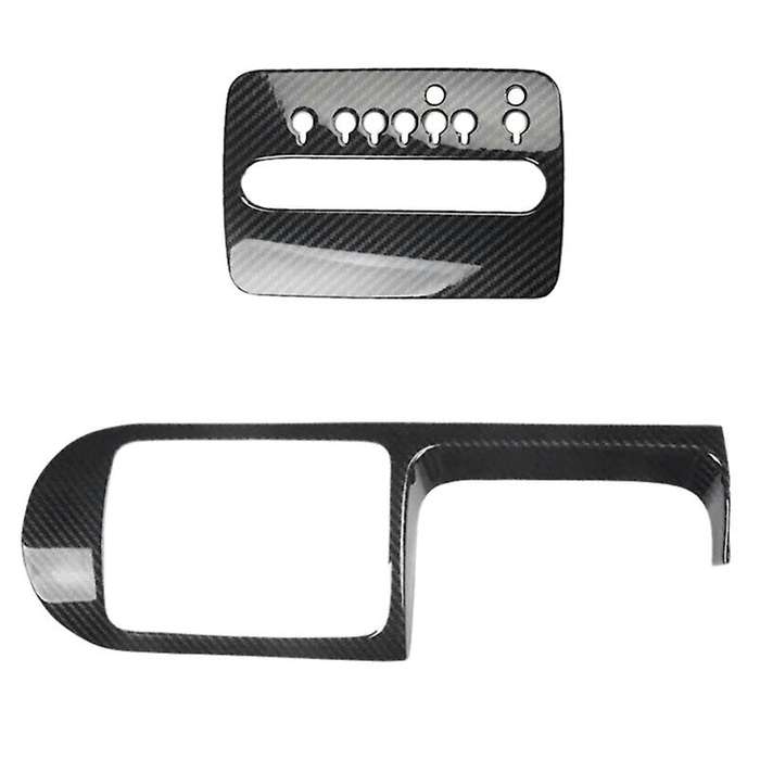 for 2003-2006 Carbon Fiber ABS Car Gear Shift Knob Panel Frame Cover Trim