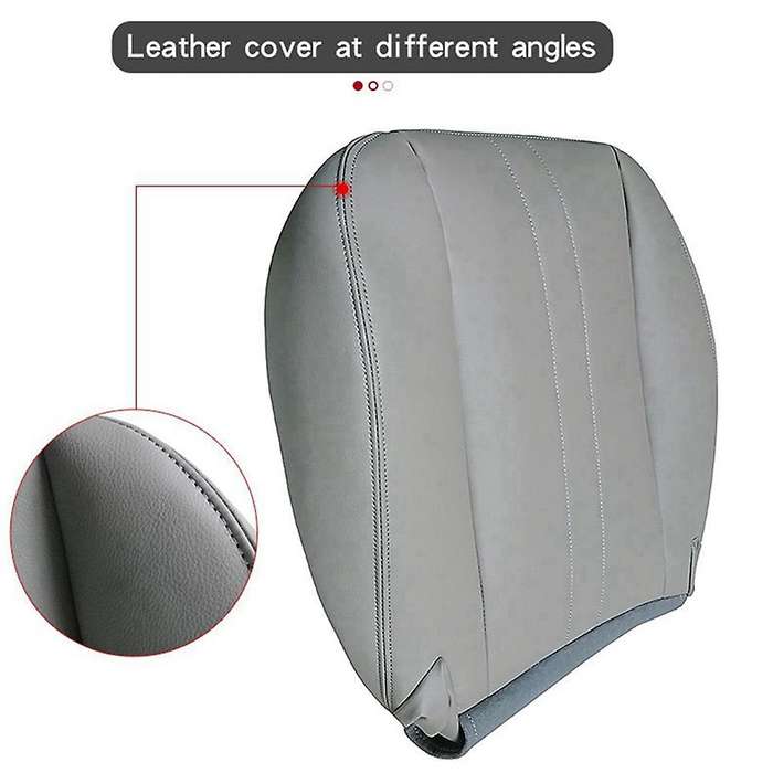 for 2003-2013 Express 1500 2500 3500 Van -Driver Bottom PU Leather Seat Cover Black