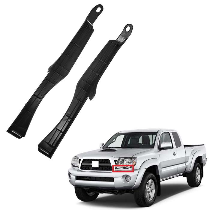 for 2005 2006 2007 2008 2009 2010 2011 Car Front Bumper Headlight Filler Trim Panel Pair Black