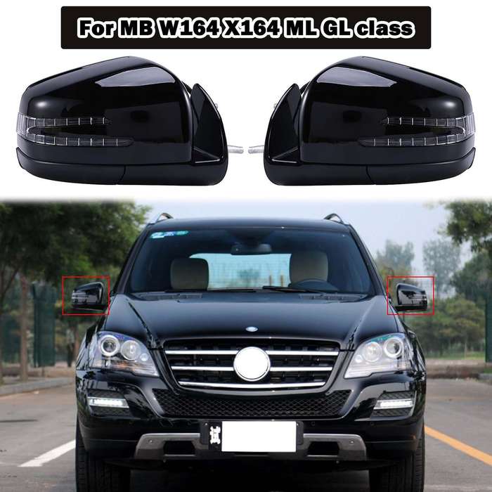 for 2005-2011 W164 X164 Ml Gl Class Left Side Rear View Mirror Side Door Mirror Assembly Black
