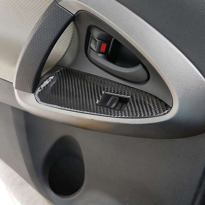 for 2006-2012 Soft Carbon Fiber 3D Sticker Window Panel Switch Button Frame Cover Trim Interior Car