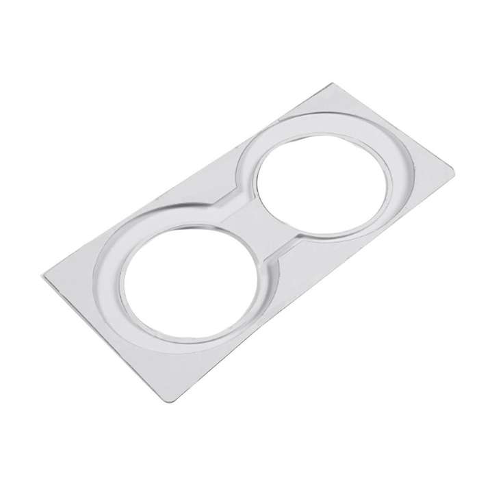 for 2007-2013 Aluminum Alloy Car Central Control Water Cup Holder Trim Sticker Car Accessories Silve