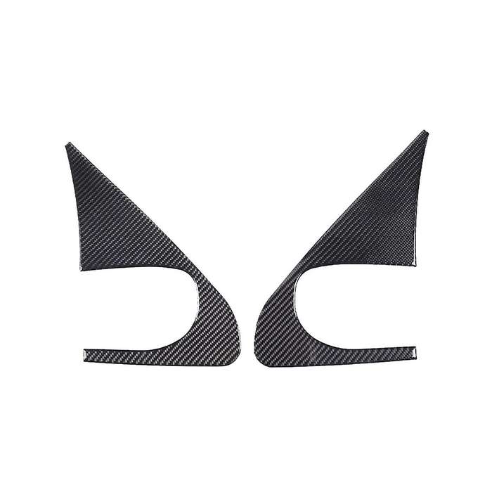 for 2007-2013 Car Front A-pillar Window Glass Triangle Cover Stickers Accessories - Soft Carbon Fib