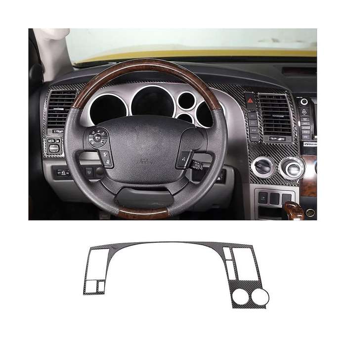 for 2007-2013 Lhd Car Dashboard Panel Decorative Stickers Trim Accessories - Soft Carbon Fiber