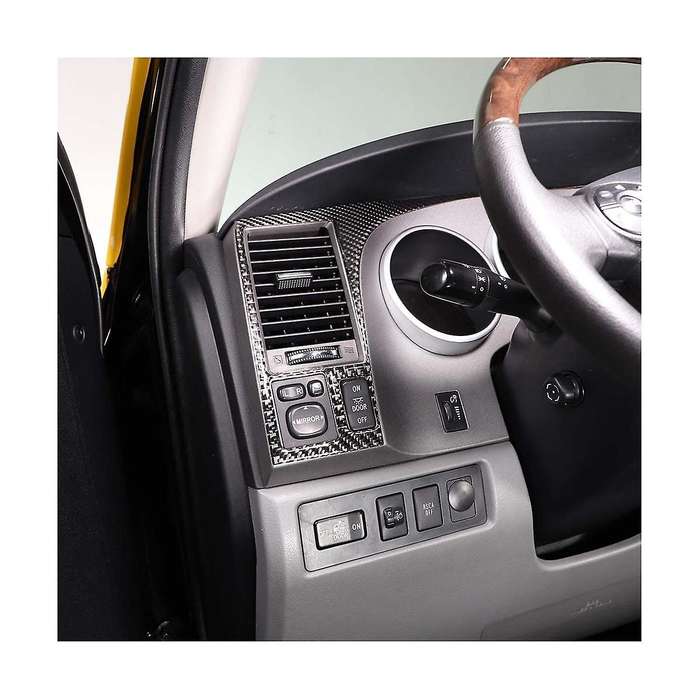 for 2007-2013 Lhd Car Dashboard Panel Decorative Stickers Trim Accessories - Soft Carbon Fiber