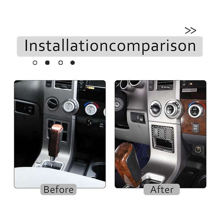 for 2007-2013 LHD Soft Carbon Fiber Car Center Console Tow Haul Switch Trim Sticker Interior Accesso