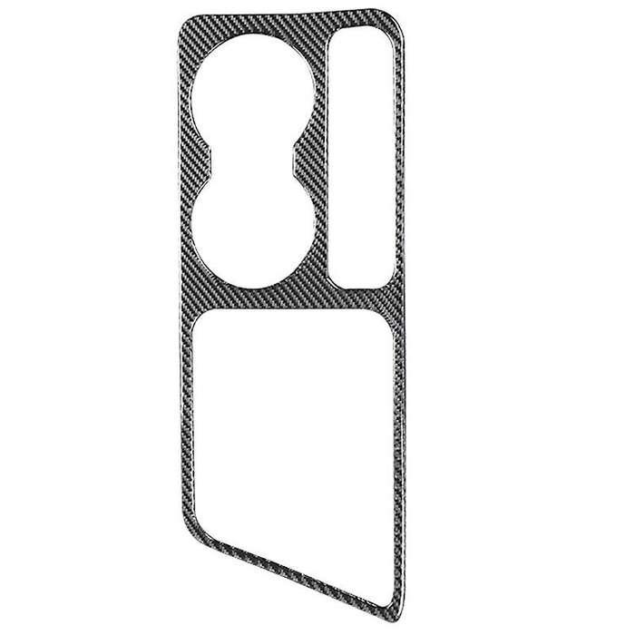 for 2008-2014 Car Accessories Carbon Fiber Gear Shift Panel & Cup Holder Trim Cover Sticker, Black