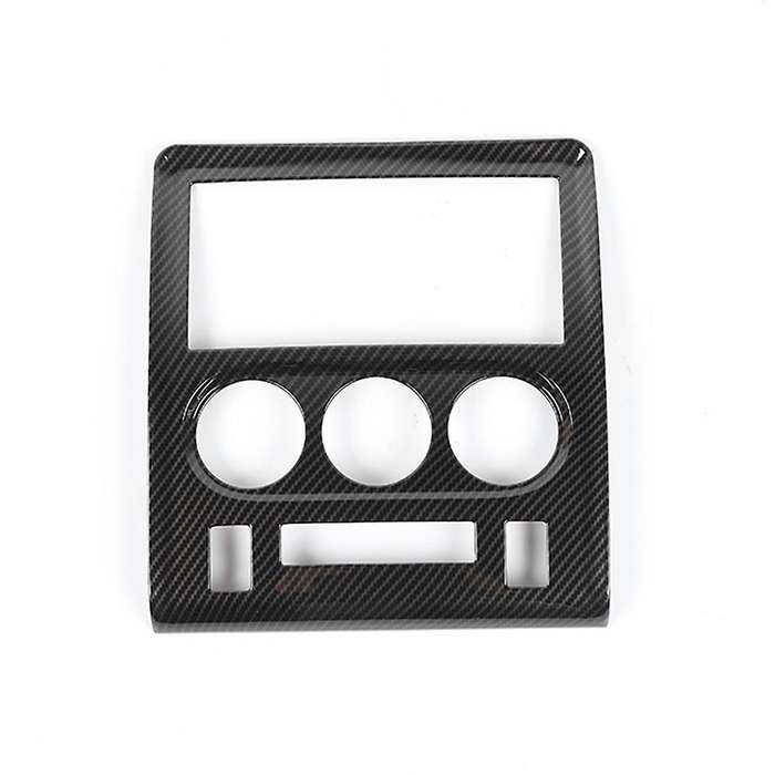 for 2008-2014 Center Console Navigation Air Conditioning Button Panel Cover Trim,Carbon Fiber Black