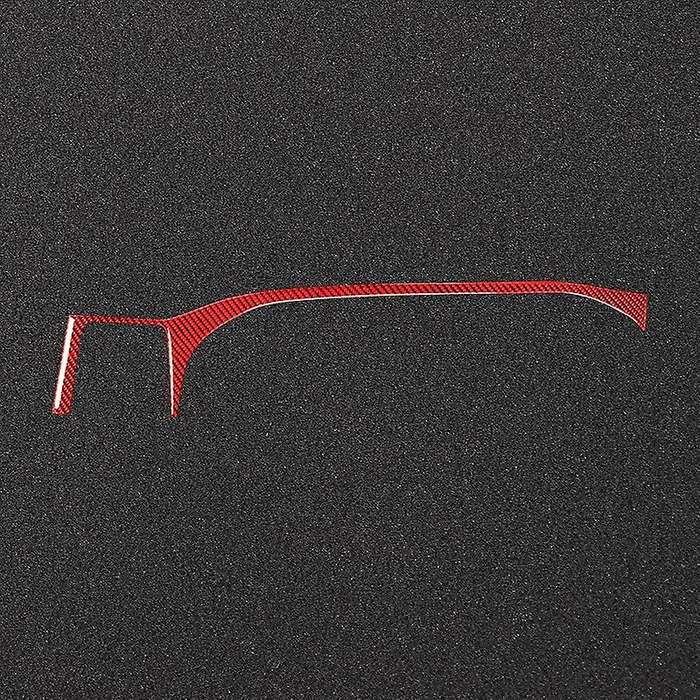 for 2008-2014 Carbon Fiber Central Control Interior Dashboard Panel Trim Sticker Cover, Balck