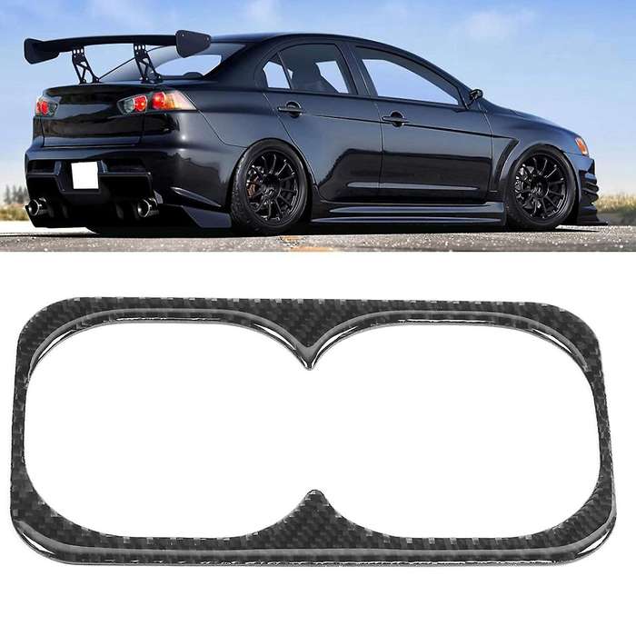for 2008-2015 Car Carbon Fiber Rear Center Armrest Cup Holder Sticker Cover Trim Accessories