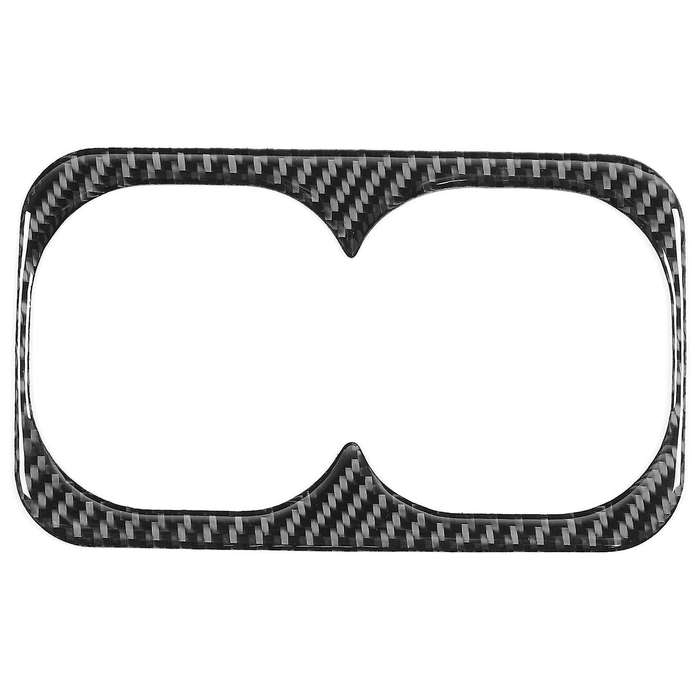 for 2008-2015 Car Carbon Fiber Rear Center Armrest Cup Holder Sticker Cover Trim Accessories