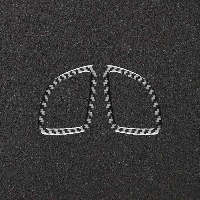 for 2009-2012 Soft Carbon Fiber Car Dashboard Outlet Cover Trim Sticker Accessories