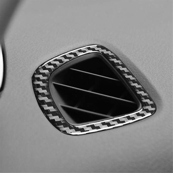 for 2009-2012 Soft Carbon Fiber Car Dashboard Outlet Cover Trim Sticker Accessories