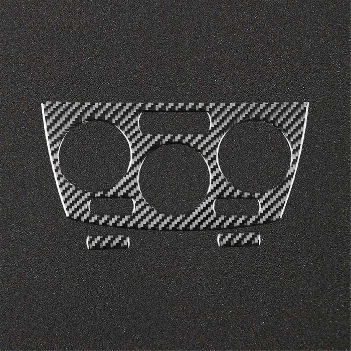 for 2009-2012 Soft Carbon Fiber Car Central Control Air Outlet Cover Trim Sticker Accessories