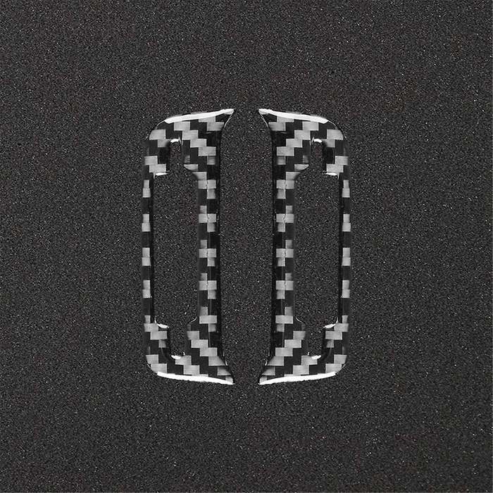 for 2009-2012 Soft Carbon Fiber Car Side Outlet Cover Trim Sticker Accessories
