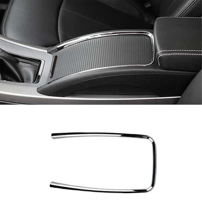 for 2010-2013 1168639 Front Center Console Chrome Strip Water Cup Holder Storage Box Trim Frame
