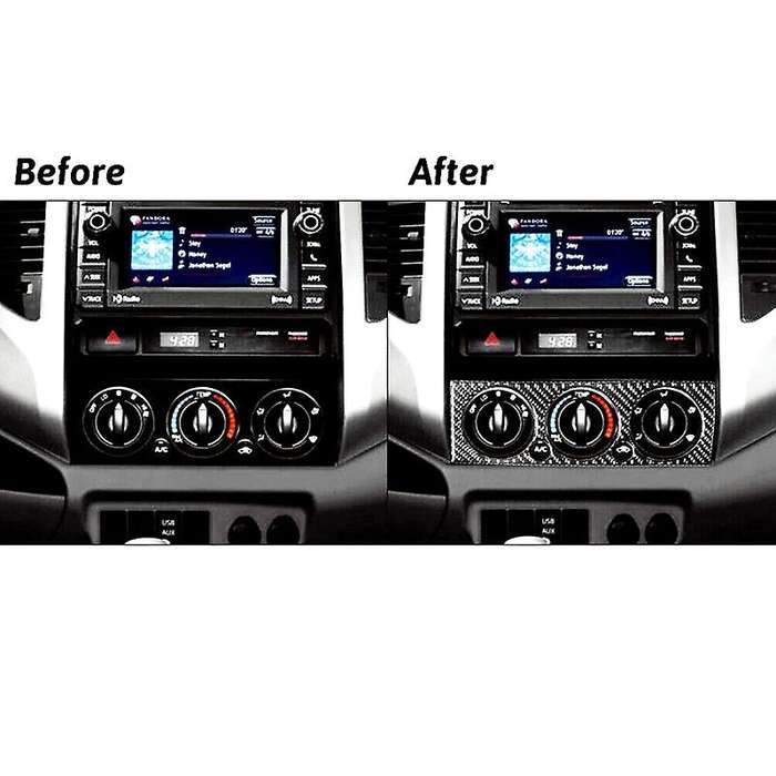 for 2011-2015 Soft Carbon Fiber Car Air Conditioning Switch Decorative Panel Cover Interior Accessor