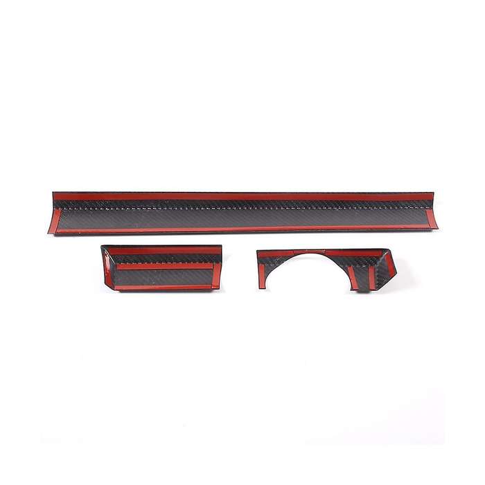 for 2011-2017 Dry Carbon Fiber Car Center Console Dashboard Cover Decorative Trim Sticker Accessori