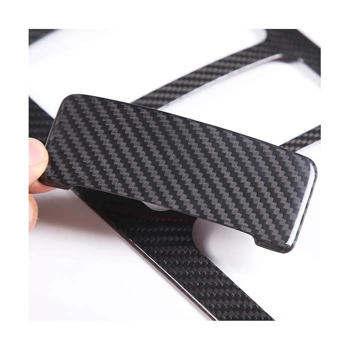 for 2011-2017 Carbon Fiber Car Center Control Gear Panel Cover Trim Interior Accessories