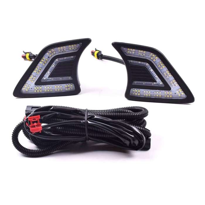 for 2012-2014 Pair Front LED DRL Daytime Running Fog Light Lamp