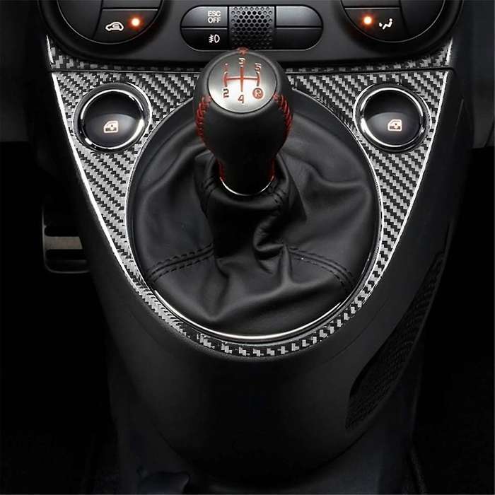for 2012-2015 Soft Carbon Fiber Car Central Control Gear Shift Cover Trim Sticker Interior Accessor
