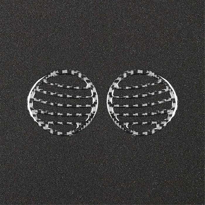 for 2012-2015 Soft Carbon Fiber Car Dashboard Air Outlet Vent Cover Trim Sticker Interior Accessorie