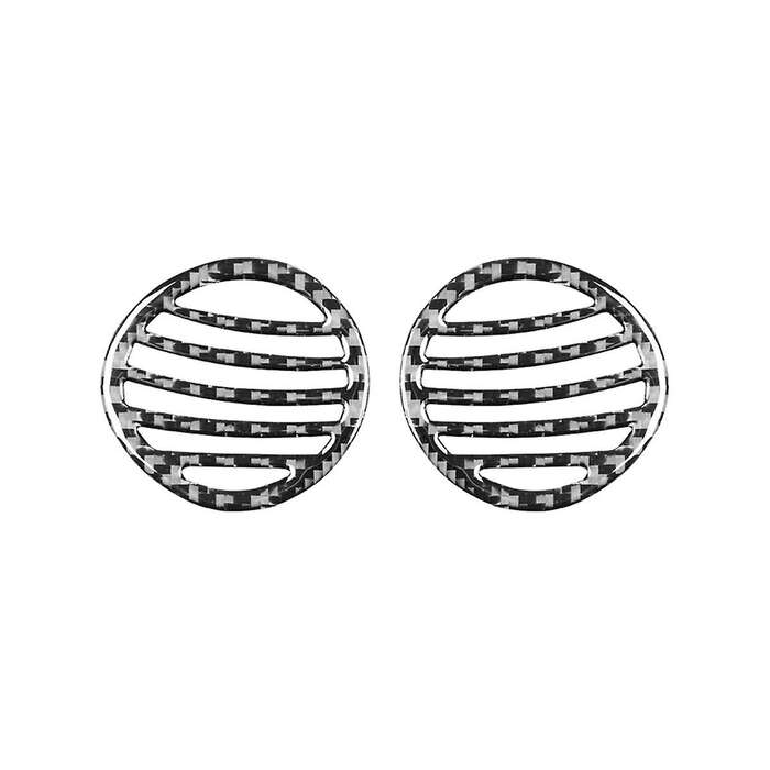 for 2012-2015 Soft Carbon Fiber Car Dashboard Air Outlet Vent Cover Trim Sticker Interior Accessorie