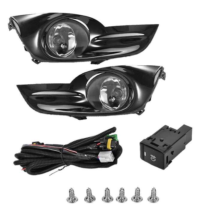 for 2013-2015 Altima Sedan 4Dr Clear Fog Lights Lamps Kits Switch+Harness