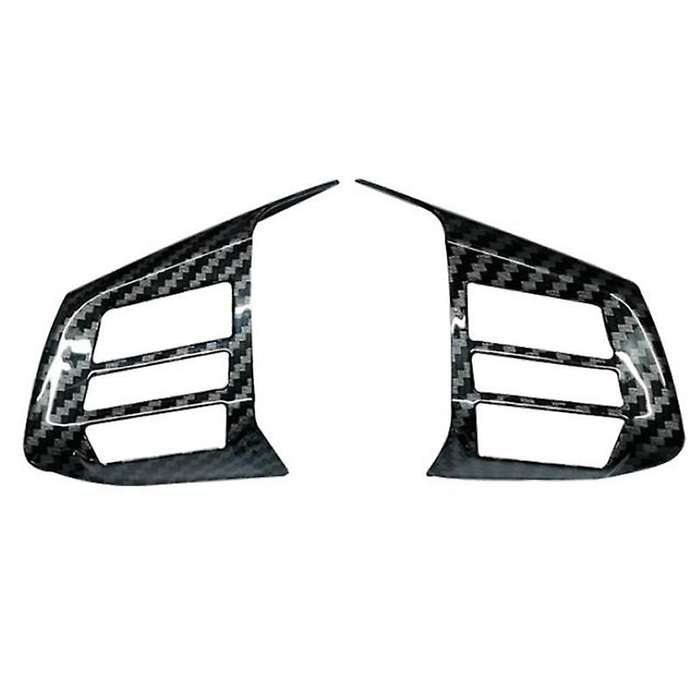 for 2013-2015 Car Carbon Fiber Grain Steering Wheel Button Frame Decoration Cover Trim Accessories