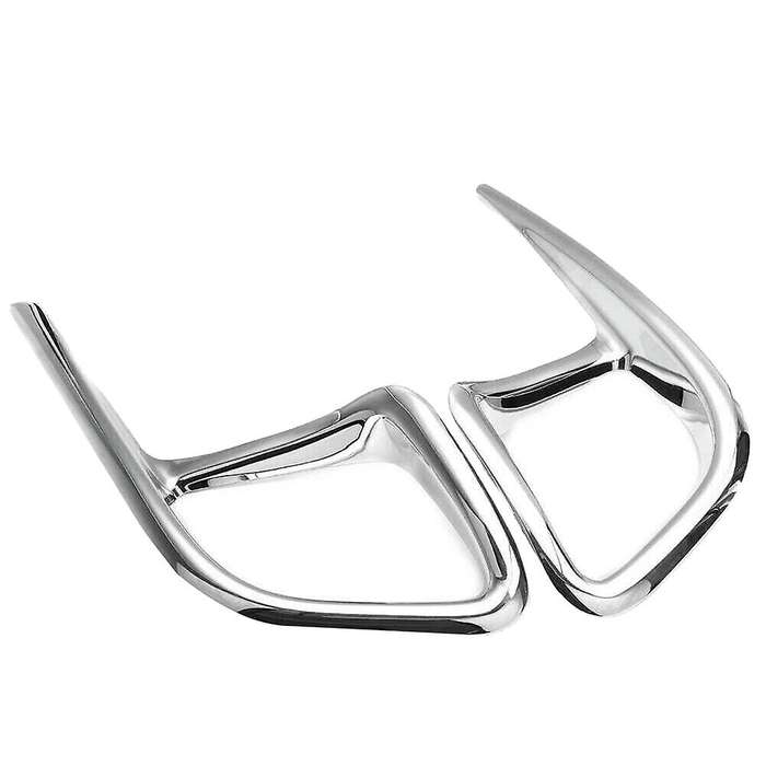 for 2014-2018 Chrome Rear Bumper Fog Light Lamp Cover Frame Trim Decoration