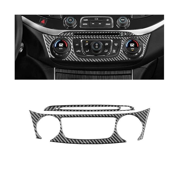 for 2014-2020 Soft Carbon Fiber Car Central Control Air Conditioner Buttons Cover Trim Sticker Acce