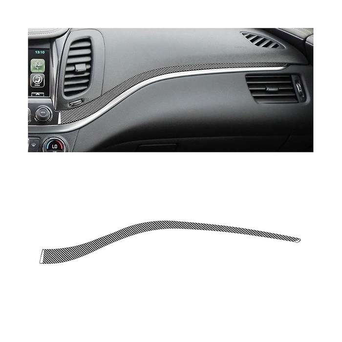 for 2014-2020 Soft Carbon Fiber Car Co-Pilot Dashboard Trim Strip Cover Trim Sticker Accessories