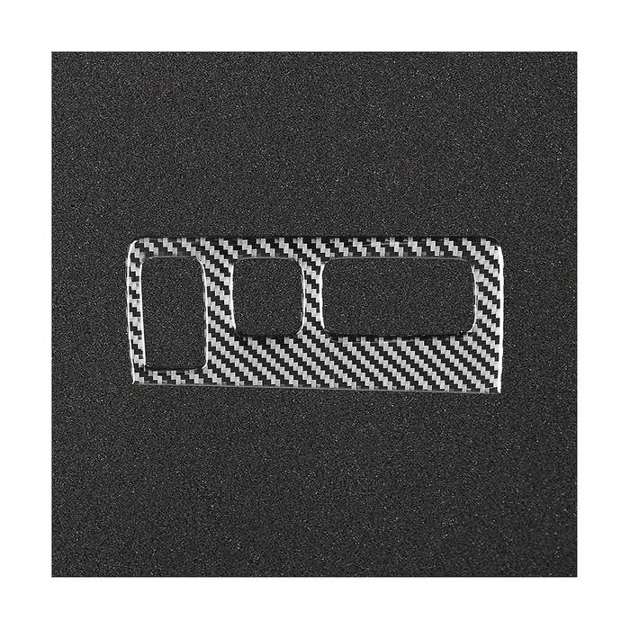 for 2014-2020 Soft Carbon Fiber Car Headlight Switch Cover Panel Trim Sticker Accessories