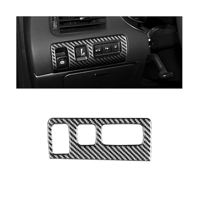 for 2014-2020 Soft Carbon Fiber Car Headlight Switch Cover Panel Trim Sticker Accessories
