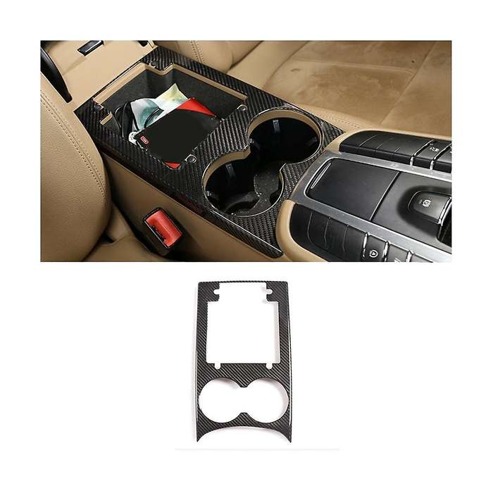 for 2014-2022 Dry Carbon Fibre Central Control Water Cup Holder Panel Frame Cover Trim Car Accessori