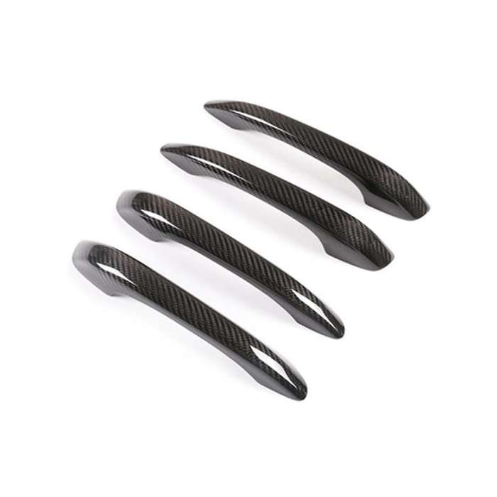 for 2014-2023 Dry Carbon Fiber Car Exterior Door Handle Cover Trim Sticker Accessories (Without Hol