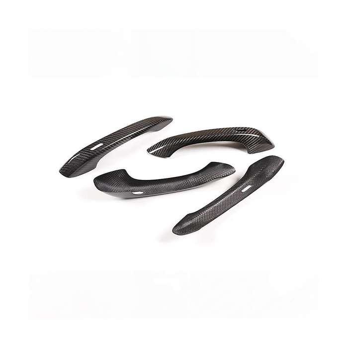 for 2014-2023 Dry Carbon Fiber Car Exterior Door Handle Cover Trim Sticker Accessories (with Holes)