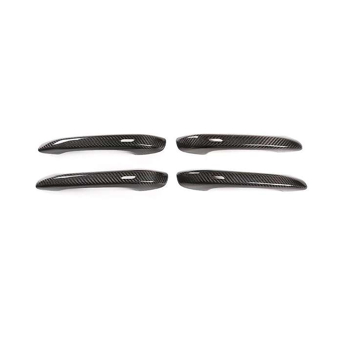 for 2014-2023 Dry Carbon Fiber Car Exterior Door Handle Cover Trim Sticker Accessories (with Holes)