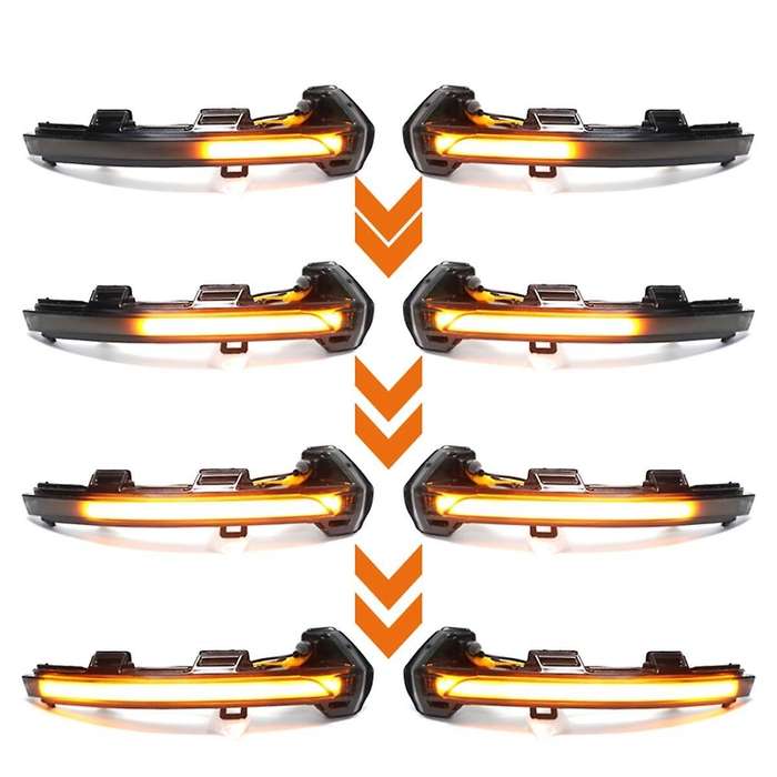 for 2015 2016 2017 2018 2019 2Pcs Car Dynamic LED Turn Signal Light Rearview Mirror Blinker Indicat