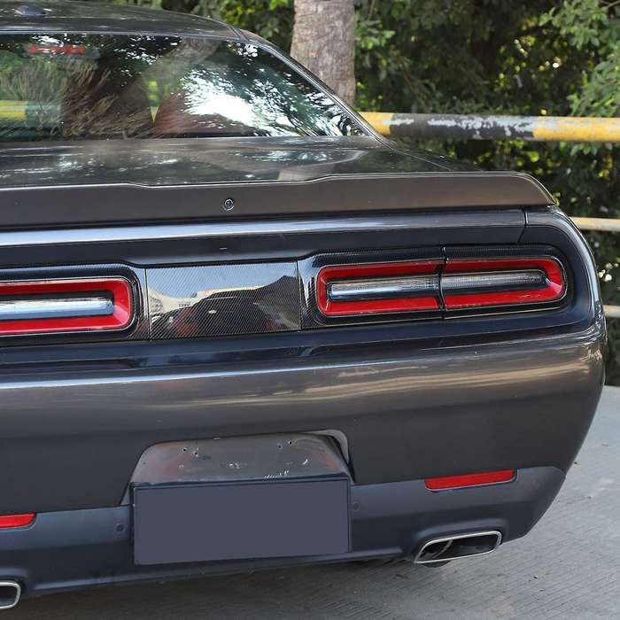 for 2015+ Car Carbon Fiber Taillight Cover Trim Rear Tail Light Lamp Decoration Frame Accessories, 5