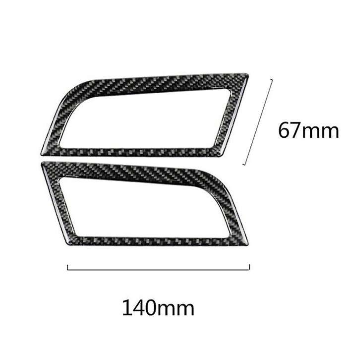 for 2015-2019 Car Interior Carbon Fiber Side Air Outlet Sticker 2Pcs